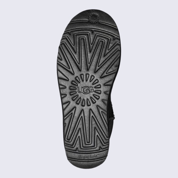 Women's UGG Classic Mini Bailey Zip Boot, Black Suede. 1151230 - Picture 5 of 5